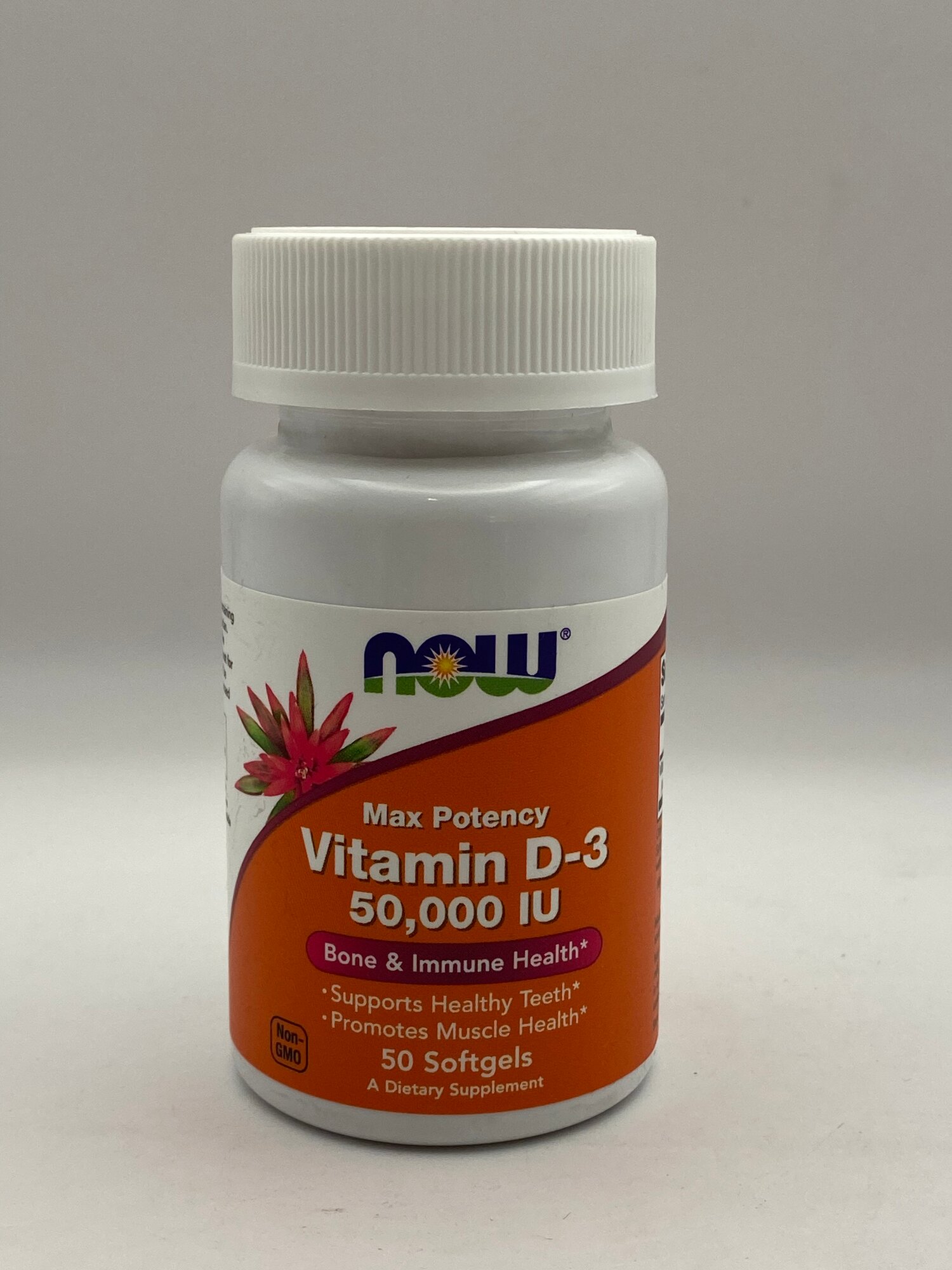 Витамины NOW Foods, D3 50000ME, в форме капсул, для иммунитета — фото 1