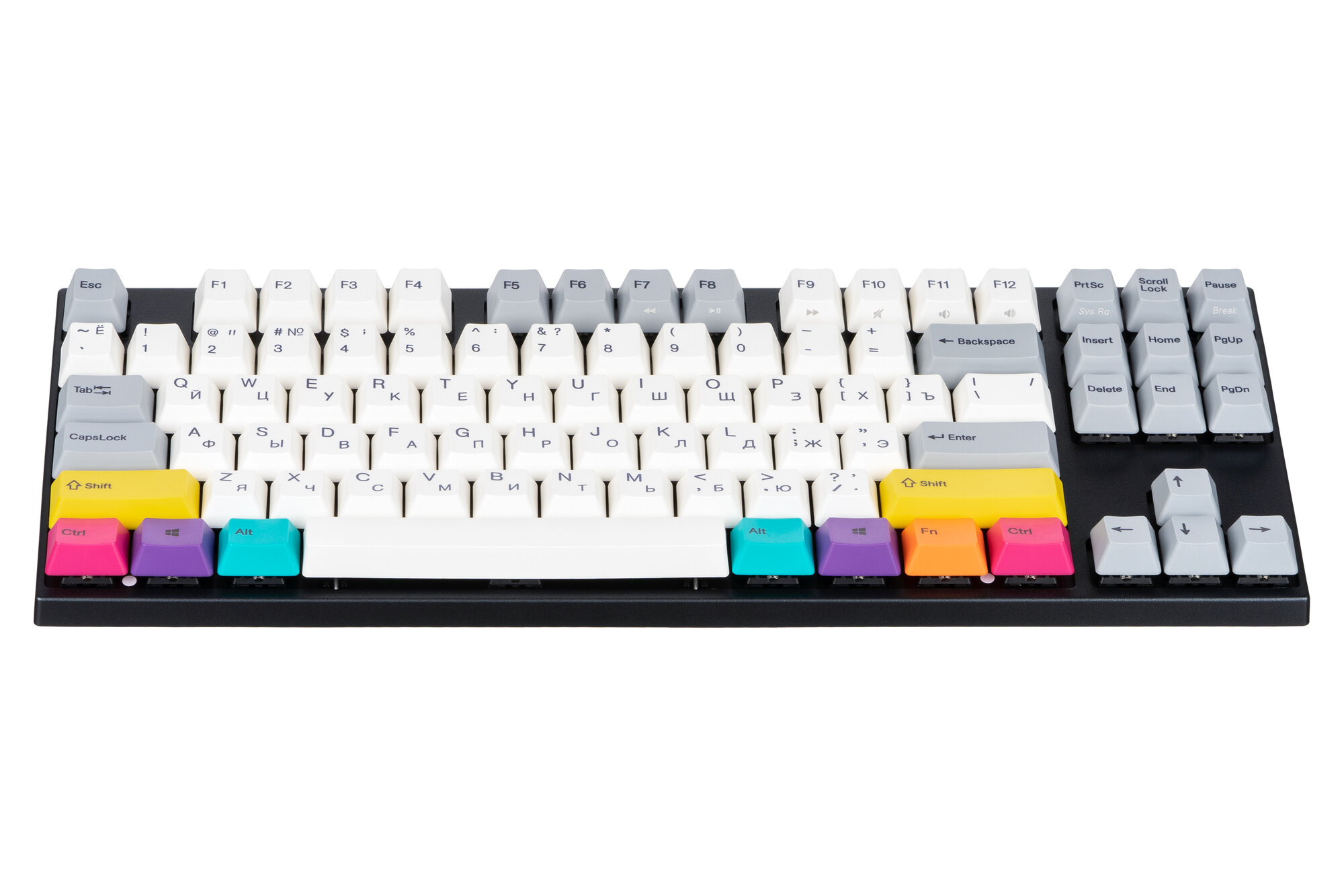 Клавиатура Varmilo MA87M V2 CMYK, EC Sakura V2, RU, с подсветкой, с русскими буквами