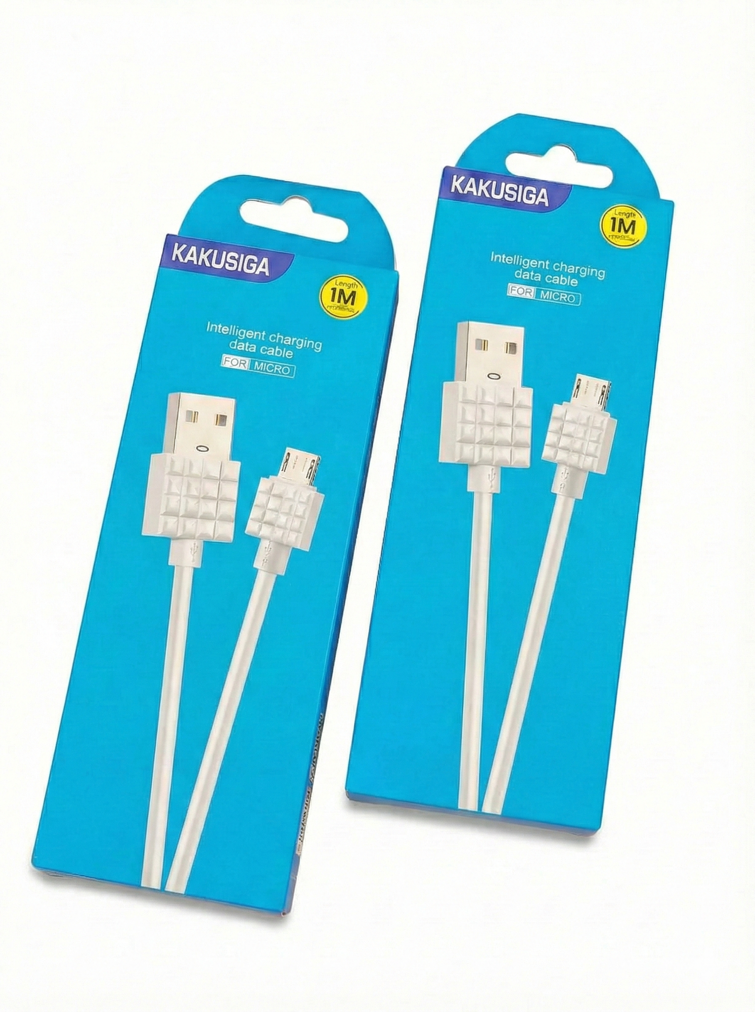 Кабель USB KAKUSIGA KSC-328 Micro USB, белый, для зарядки и передачи данных, 1м — фото 1