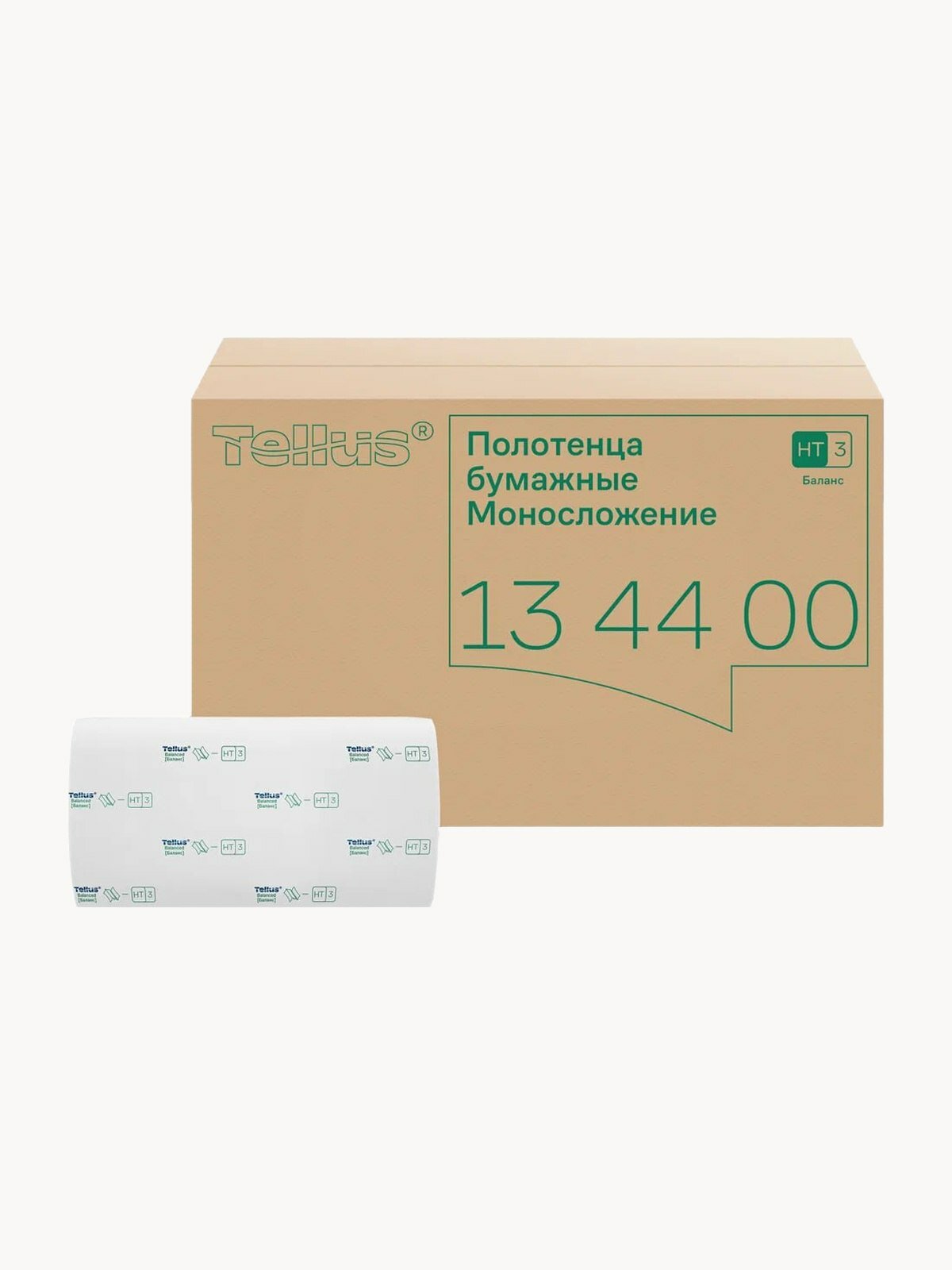 Tellus бумажные полотенца листовые с моносложением формата ZZ, категория качества Баланс, 1-сл.