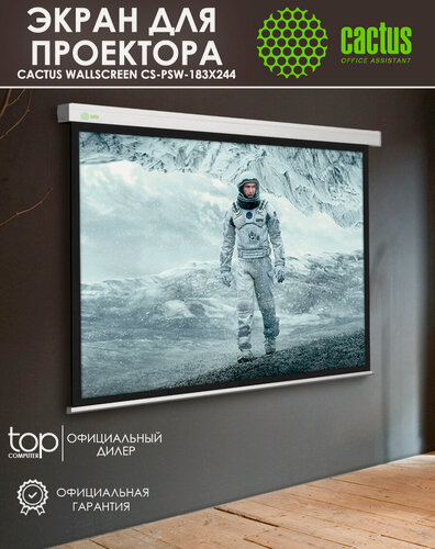 Изображение товара Экран для проектора Cactus Wallscreen CS-PSW-183x244 120.08", 4:3, 183x244 см