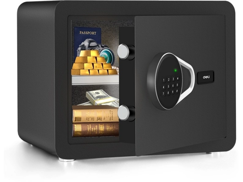 Сейф мебельный Deli Andesite ET540 встраиваемый 250x350x250мм электронный/ключевой