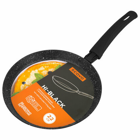 Сковорода блинная 22 см антипригарное покрытие soft-touch ручка SCOVO 
