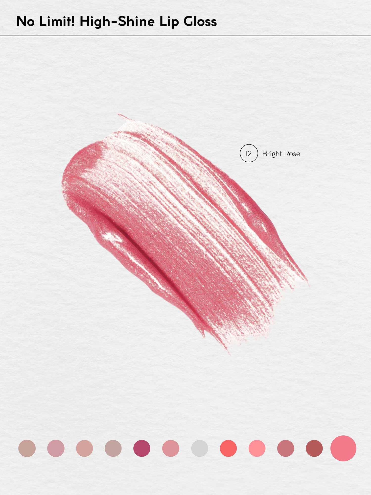 Блеск для губ Monic Beauty No Limit! High-shine lipgloss тон 12 Bright Rose — фото 1