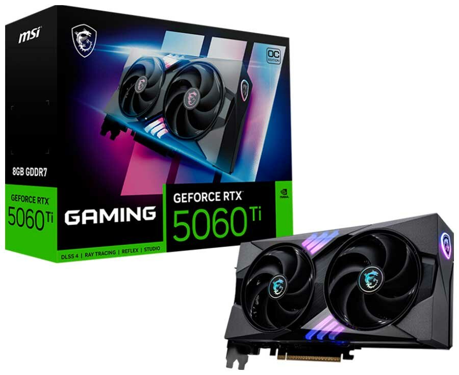 Видеокарта MSI GeForce RTX 5060 Ti 8G GAMING OC