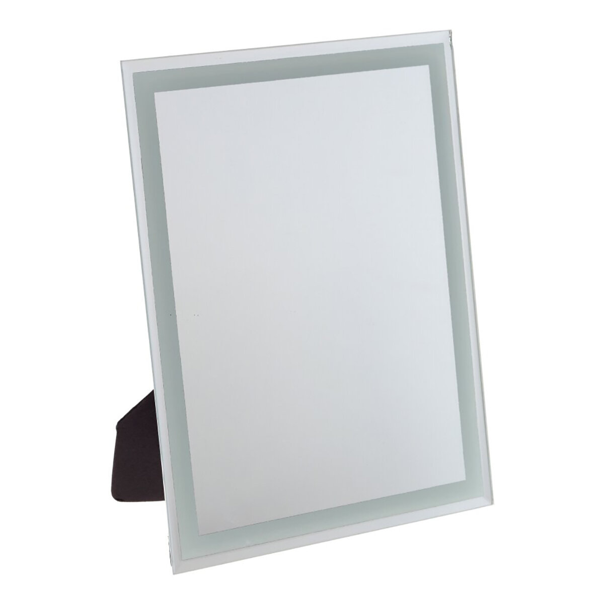 Зеркало настольное серое 17x0.5x22 см компактное современное зеркало для макияжа