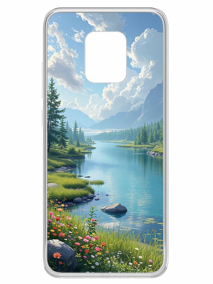 Чехол-накладка Krutoff Clear Case Наши просторы для Xiaomi Redmi 10X 5G
