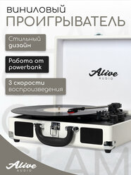 Виниловый проигрыватель Alive Audio GLAM Milk c Bluetooth