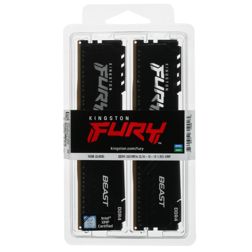 Оперативная память Kingston FURY Beast 16 ГБ 8ГБx2 шт DDR4 3200 МГц DIMM 529000₽