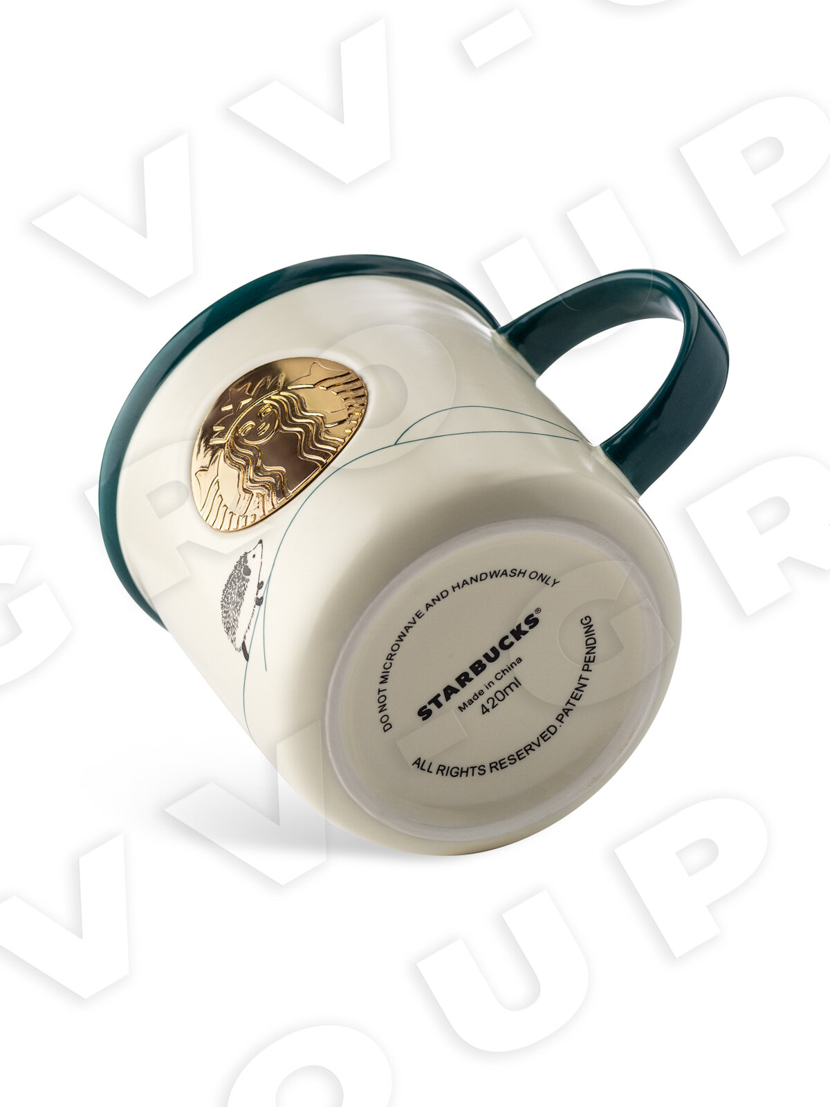 Кружка Starbucks "Hedgehog in the Fog", керамическая, белая, 420 мл — фото 1