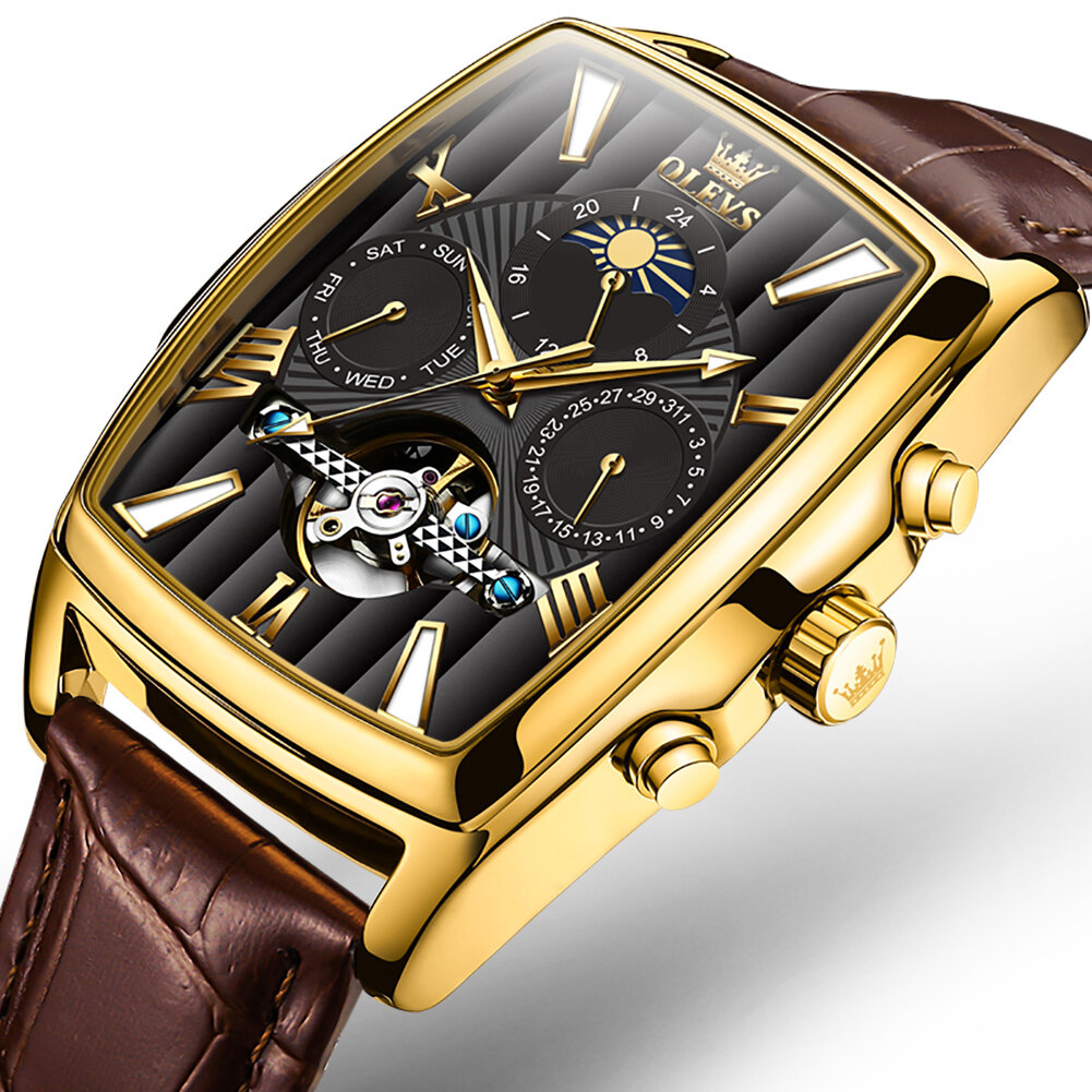 Наручные часы Olevs, black/gold — фото 1