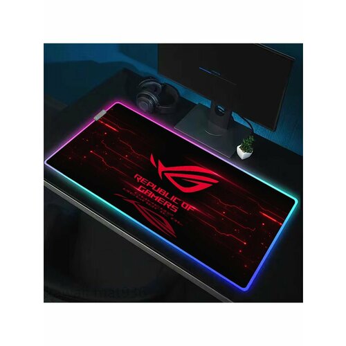 Коврик для мышки Republic of Gamers Asus ROG, с подсветкой, нескользящий, 40 x 90 см