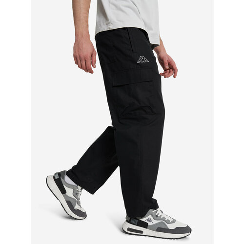 фото Брюки карго kappa sport logo men's pants, размер 48/50, черный