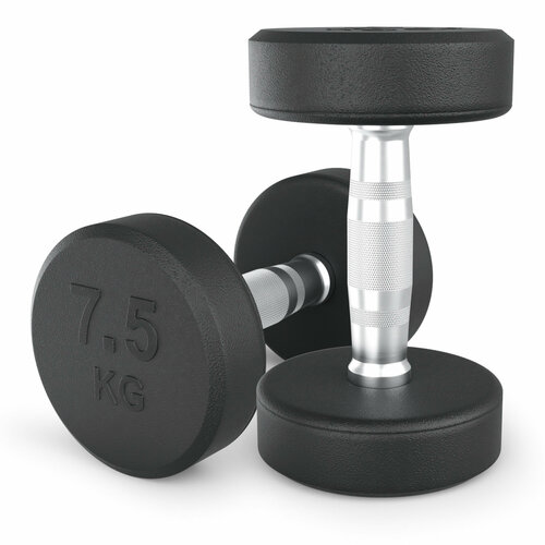 Гантель UNIX Fit PRO круглая обрезиненная 7,5 кг, 2 шт.