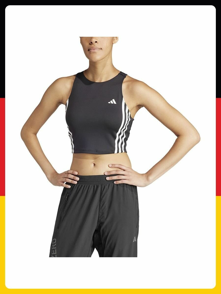 Кроп-топ adidas, размер L, черный