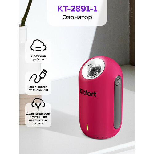 Озонатор Kitfort КТ-2891-1 черно-малиновый