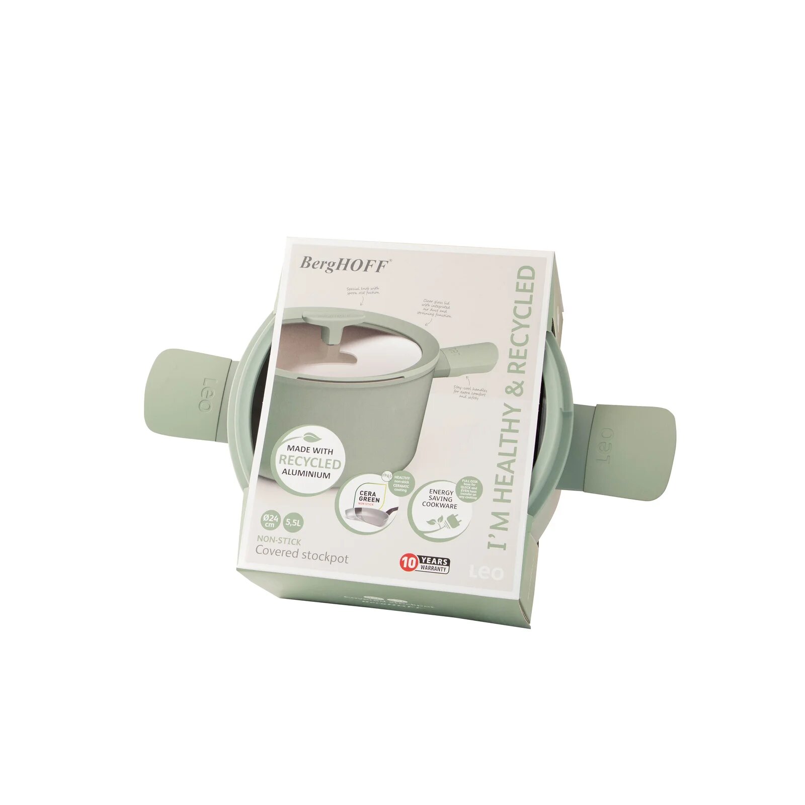 BergHOFF - Кастрюля с крышкой Leo Balance Sage 5,5 л арт. 3950453 — фото 1