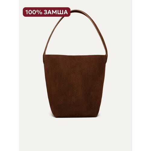 Сумка шоппер JACK ARNO, фактура матовая, Шоколадный