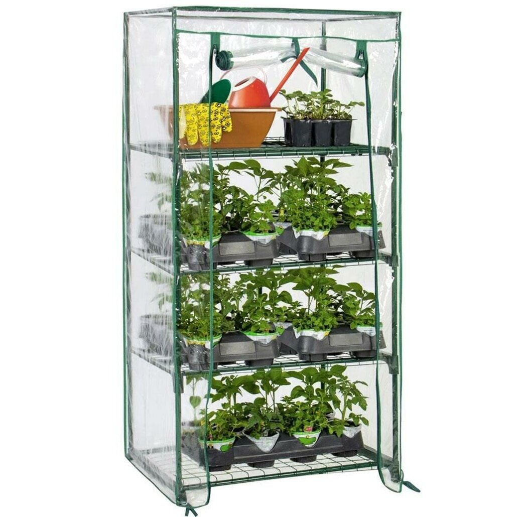 Парник для рассады на подоконник 4 полки 460x240x1050мм 
