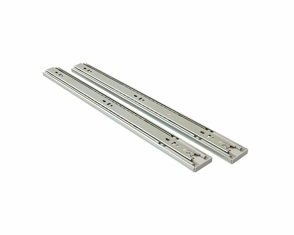 Направляющие шариковые Firmax Push-open полного выдвижения, h 45 мм, L 350 мм, цинк (2 части), толщина 1.2*1.2*1.5 мм