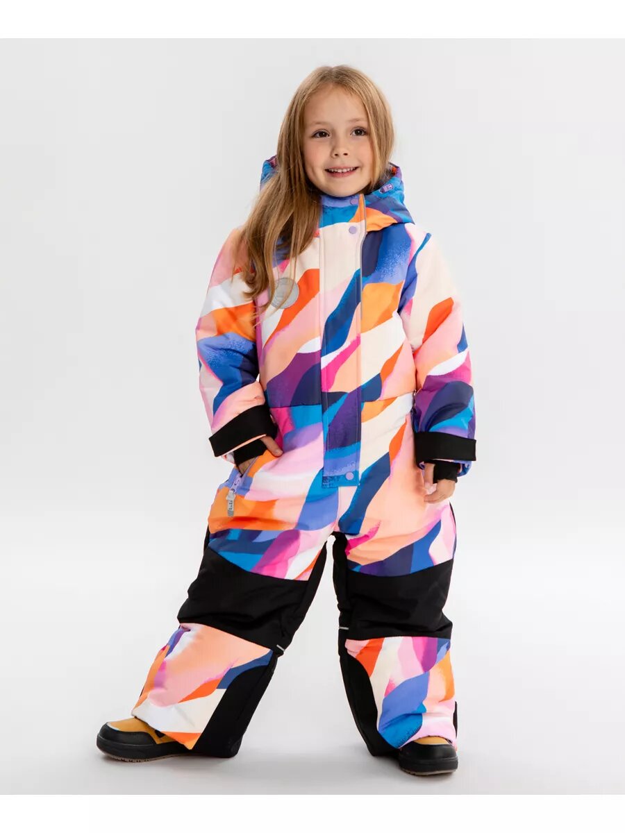 Комбинезон-трансформер Button Blue размер 122, , розовый, черный, белый, синий