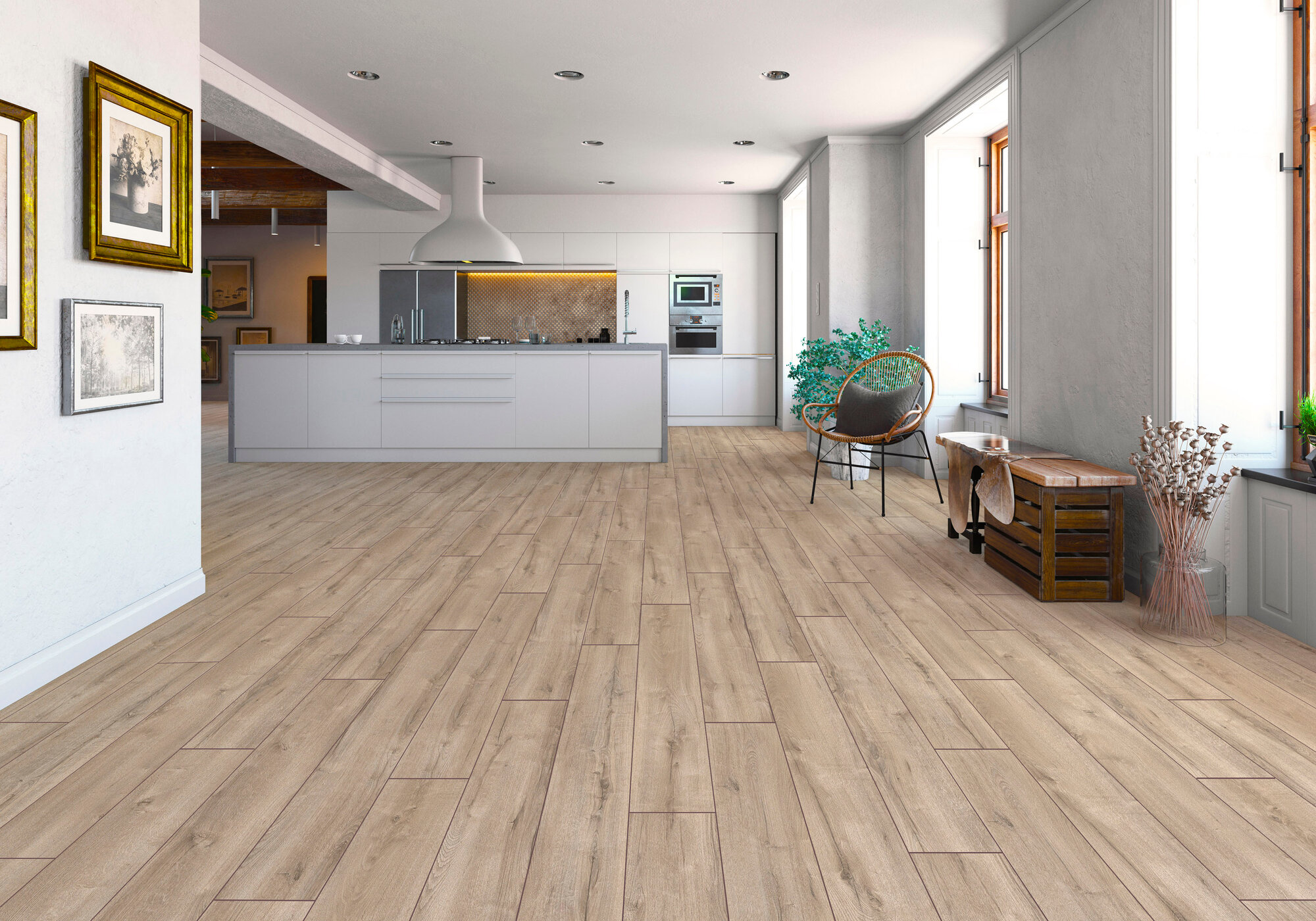 Ламинат Kronostar Ecologik D3280 Дуб Монталь  в уп  8 шт  2 109 м2 