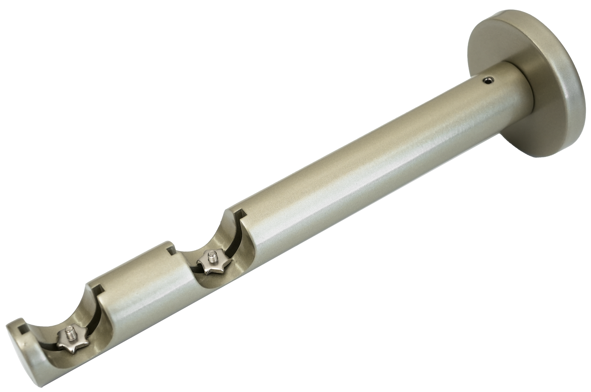 Кронштейн для штанги со сверлением двухрядный D20 мм алюминий цвет серебро