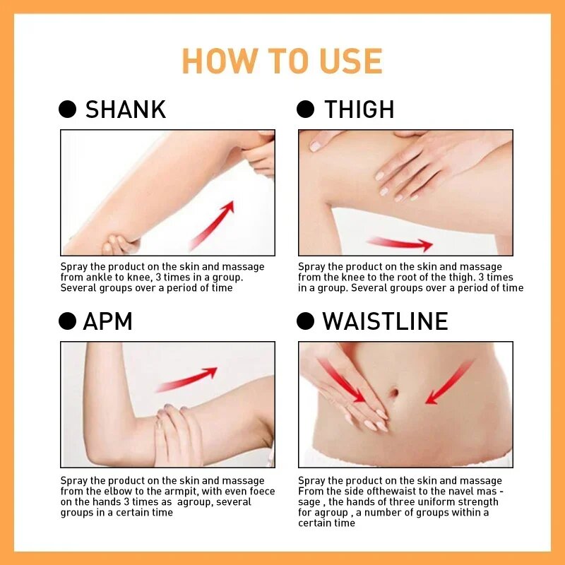 Спрей для похудения "Быстрый сжигатель жира", антицеллюлитный, для талии и живота — фото 1