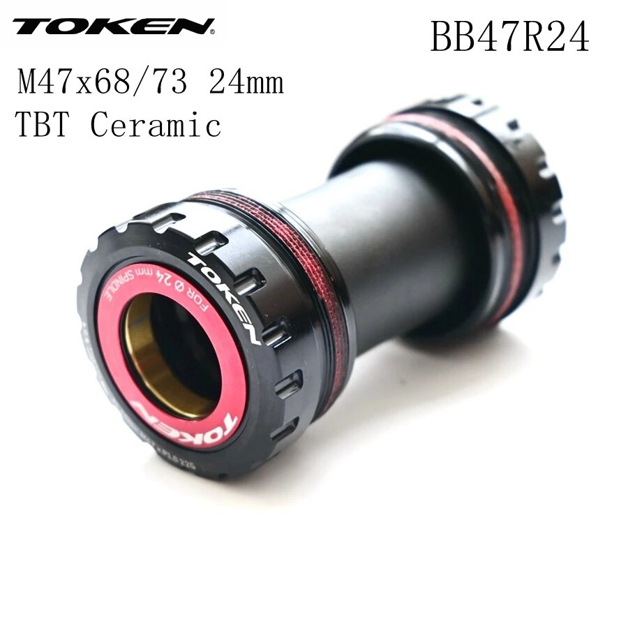TOKEN Велосипедный керамический подшипник BB нижний кронштейн рама T47 68 73 мм BB47R24 BB47R29 68 мм 73 мм 24 мм 29 мм TBT BB47R24 68 73mm 24mm