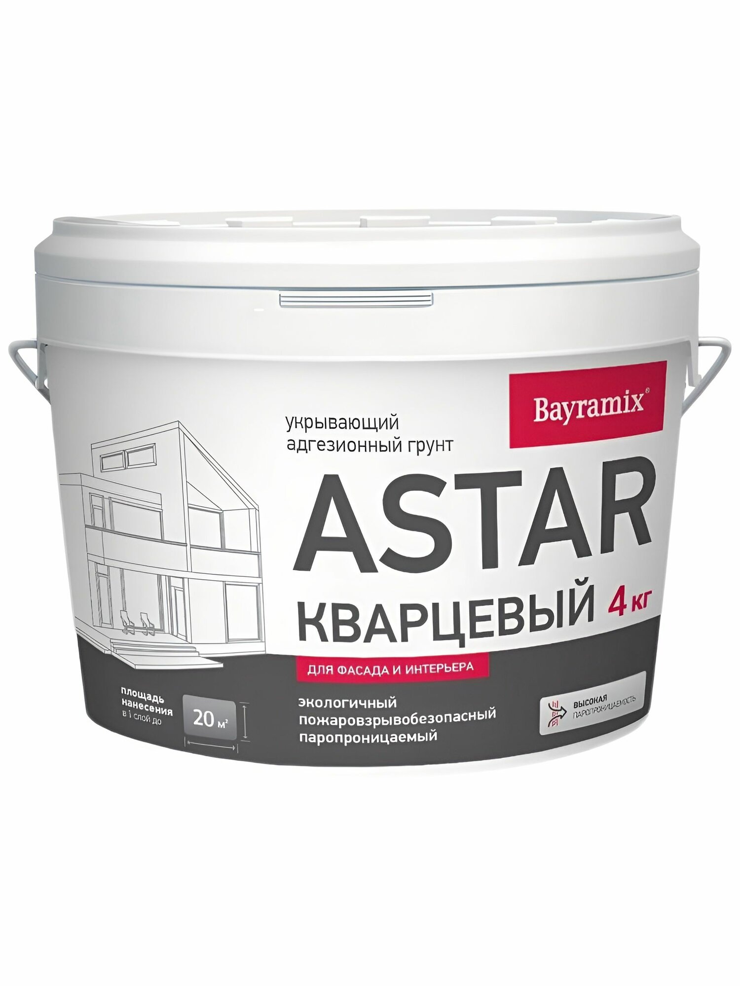 Грунт Bayramix Astar Кварцевый для внутренних и наружных работ