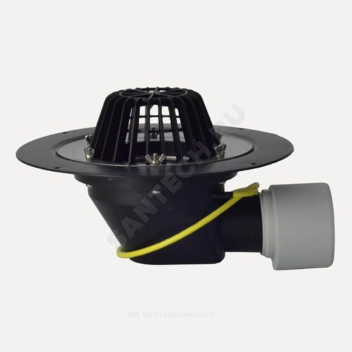 Изображение товара Воронка кровельная HL64.1 с выпуском PP Дн 75/110 электрообогревом, теплоизоляцией, обжимным фланцем HL HL64.1