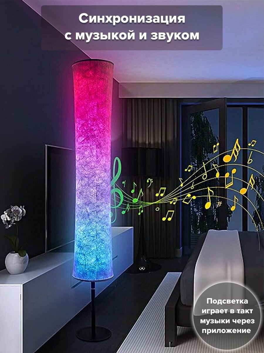 Напольные Лампы И Торшеры Xiaomi Торшер с голосовым управлением Умная светодиодная лампа RGB