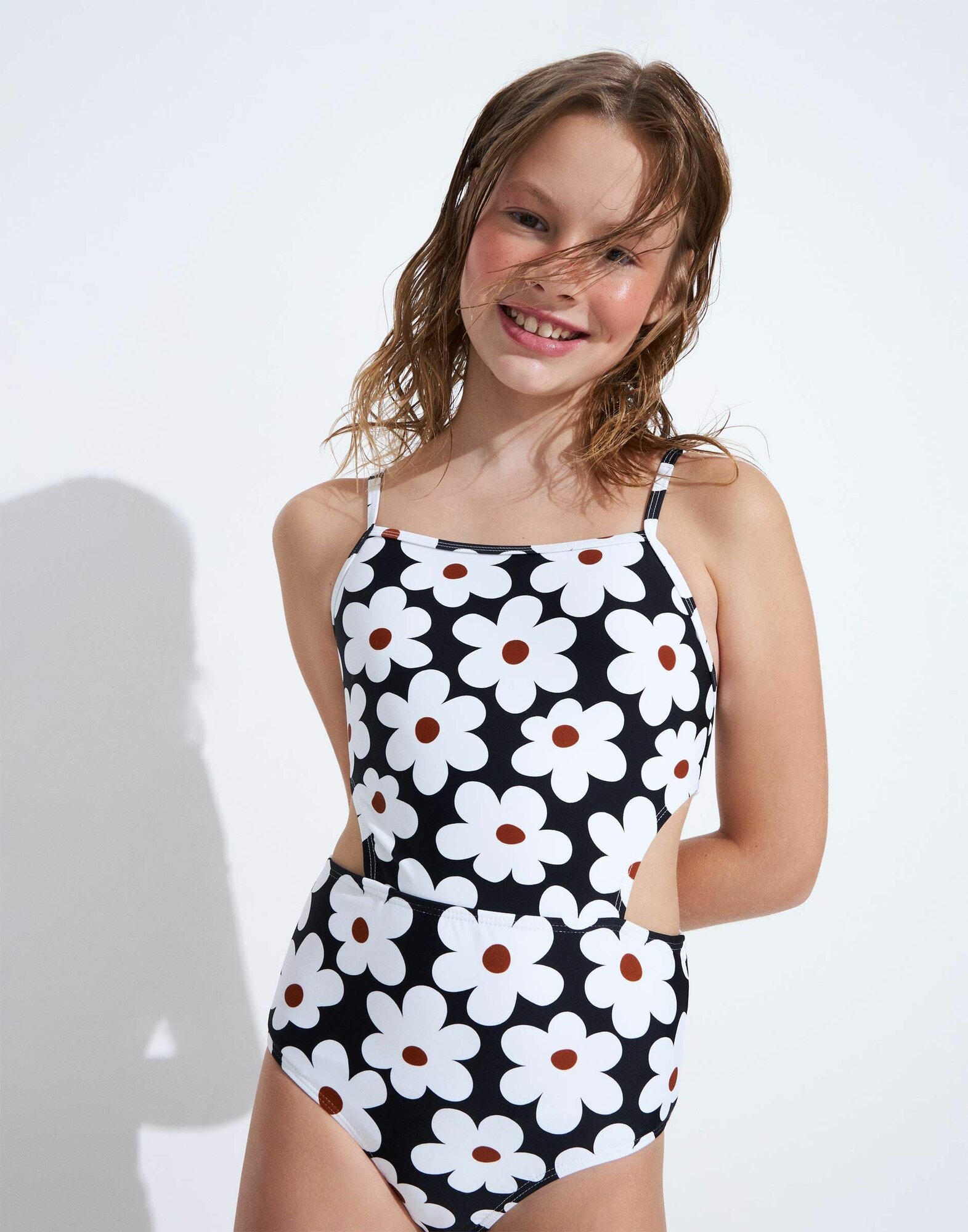 Купальник Gloria Jeans, размер 14+ (42), черный/белый