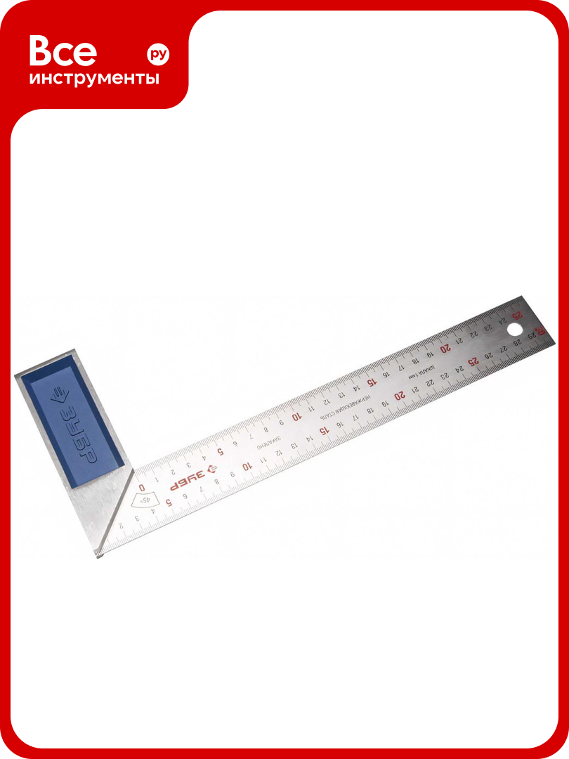 Столярный угольник 300 мм ЗУБР эксперт 34393-30