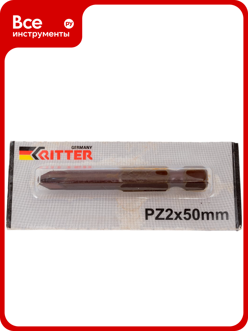 Бита магнитная JapanSteel PZ 2 50 мм сталь K5 защит. декор. покрытие 10 шт в ленте RSC RITTER PS20172050