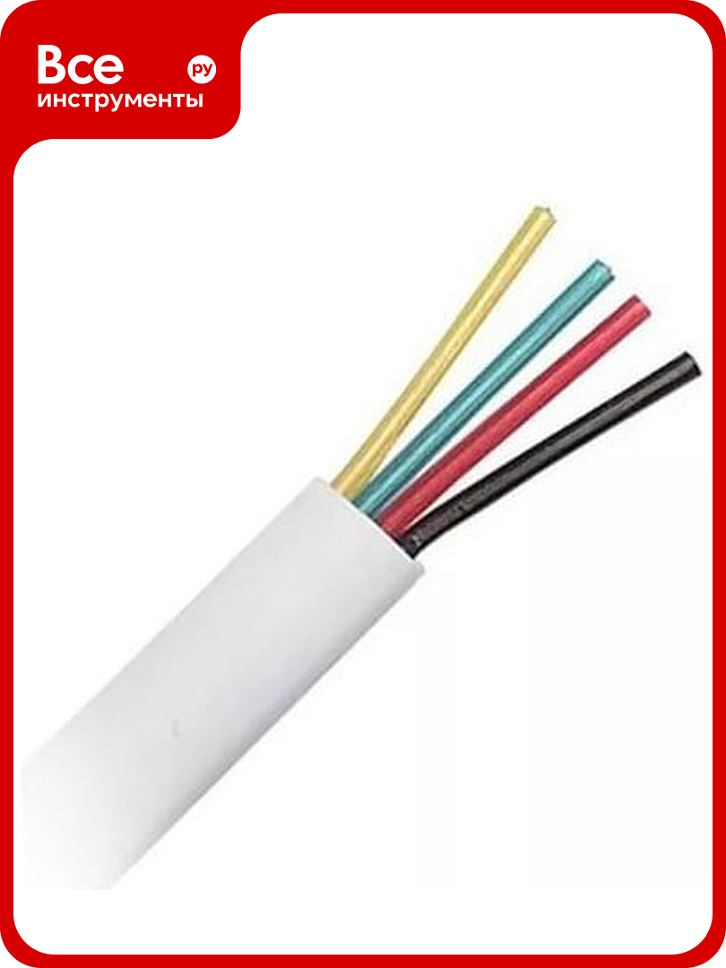 Провод телефонный ELTROS ШТПЛ-4x012 бухта 100м белый ШТПЛ-009б-ELTROS-MP