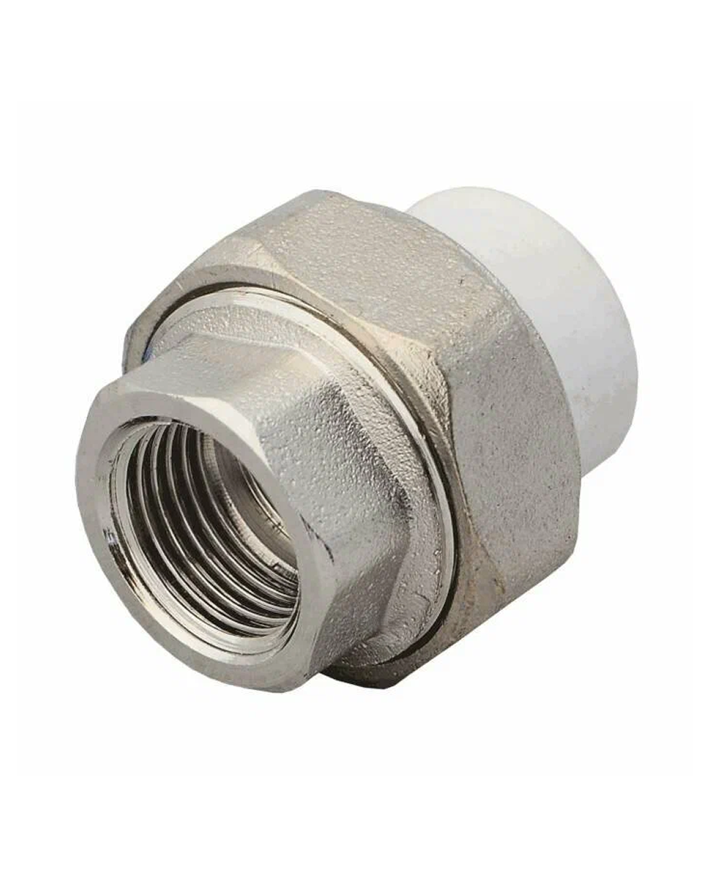 Муфта PP-R комбинированная разъемная белая Дн 20х1/2" ВР VALFEX 10155015