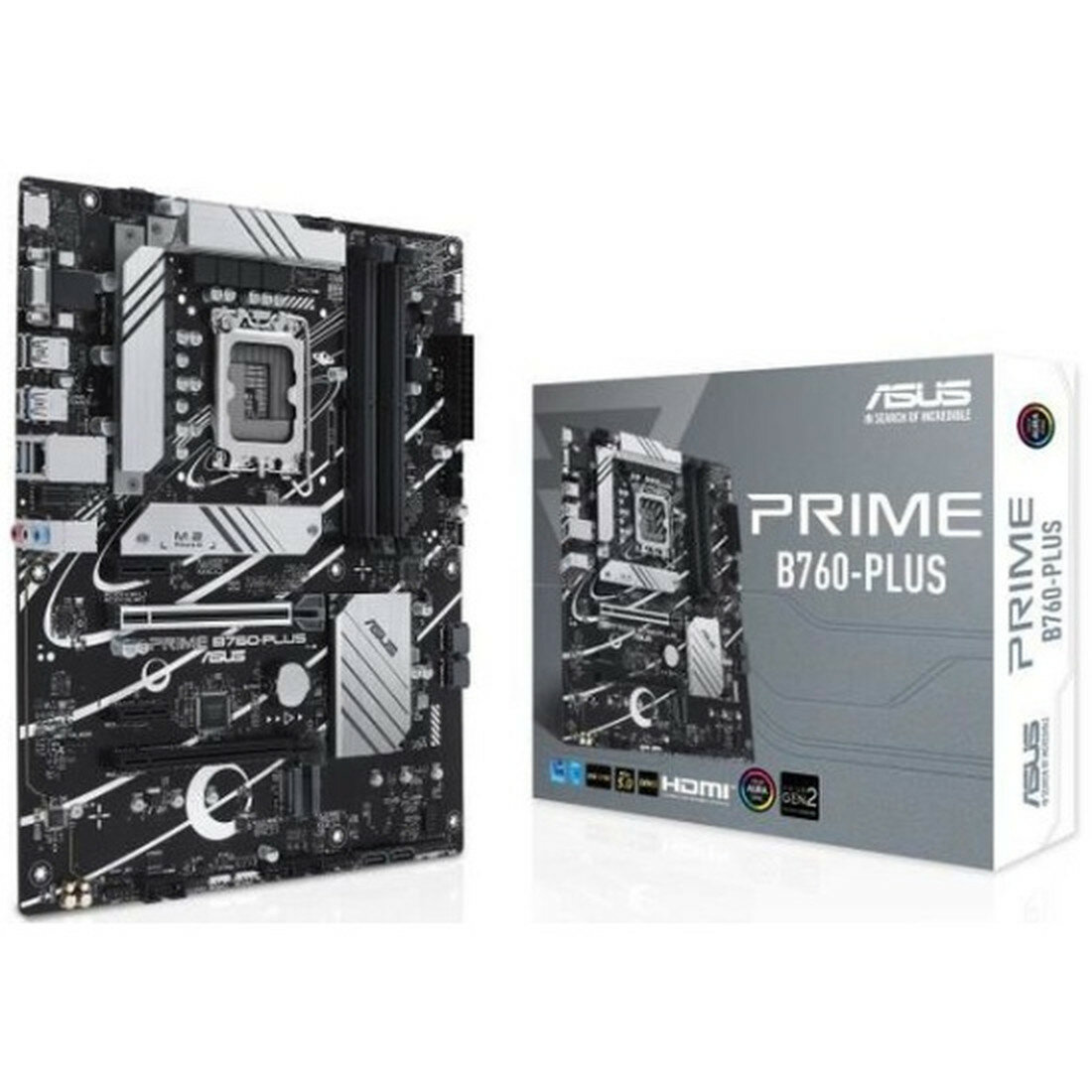 Материнская плата Asus PRIME B760-PLUS, для процессоров Intel, DDR5, 8-канальная звуковая схема
