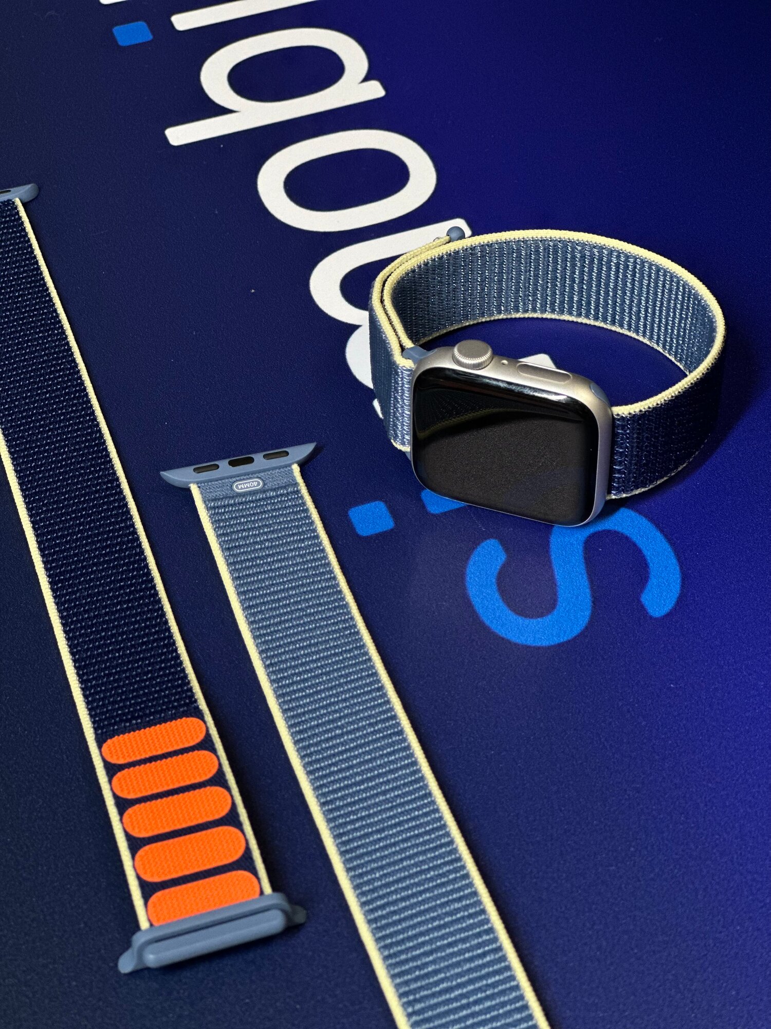 Оригинальный нейлоновый ремешок Apple, без коробки Морской Лед 42-44-45-46mm