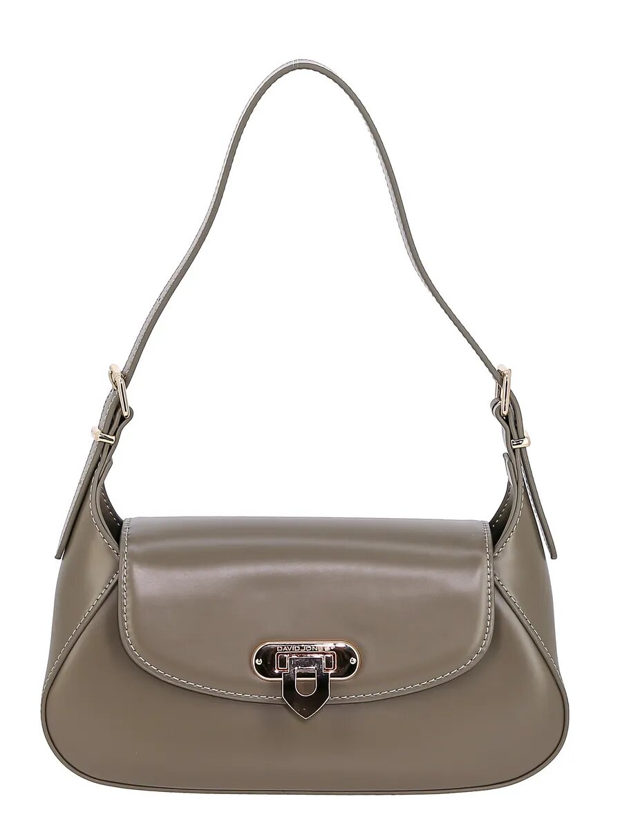 Сумка хобо DAVID JONES, серо-коричневый — фото 1