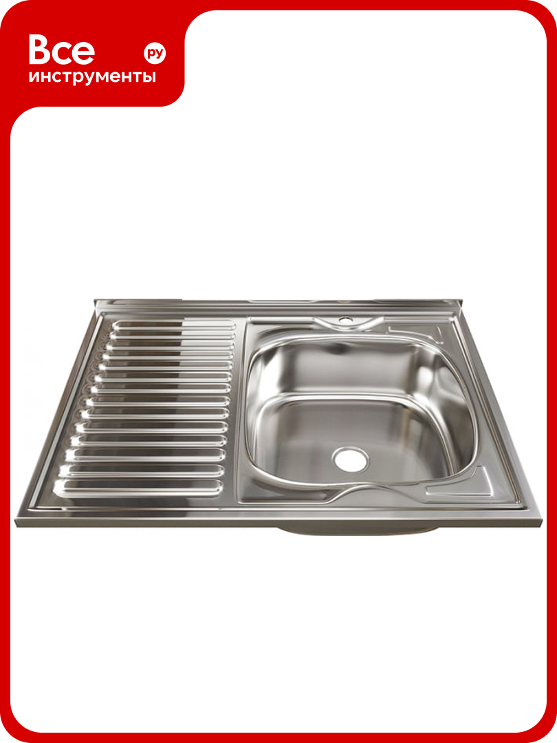 Мойка mixline 60х80х16 см 0.4 правый выпуск 1 1/2 527971