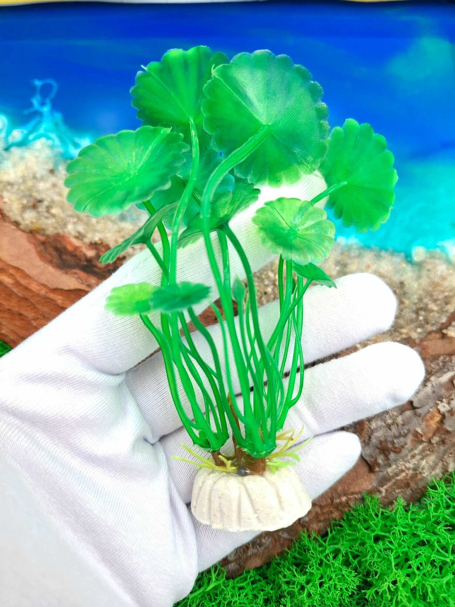 Декорация для аквариума, набор растений водоросли — фото 1