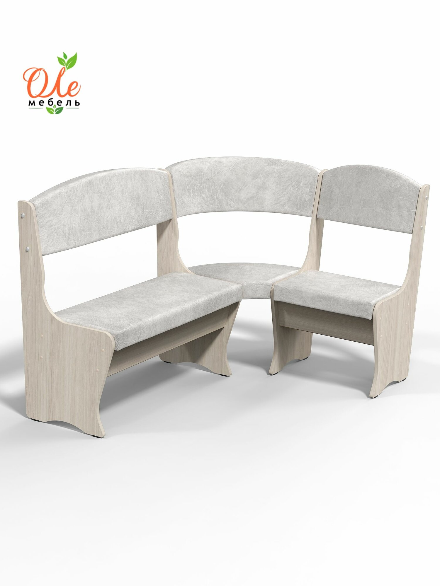 Кухонный уголок ОЛЕмебель "Весна 1" ЛДСП/поролон ясень шимо светлый