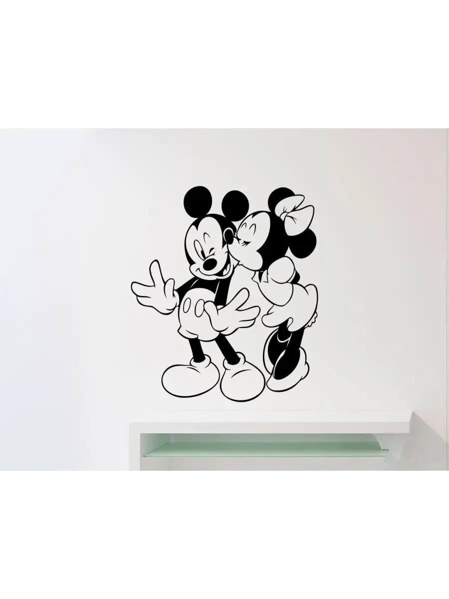 Наклейка на стену для декора интерьерная Микки Маус