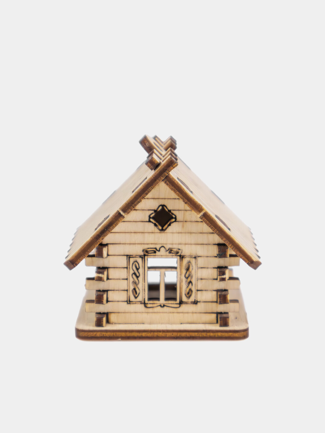 Конструктор домик для декора . фанера 3 мм. Собирается с клеем ПВА — фото 1