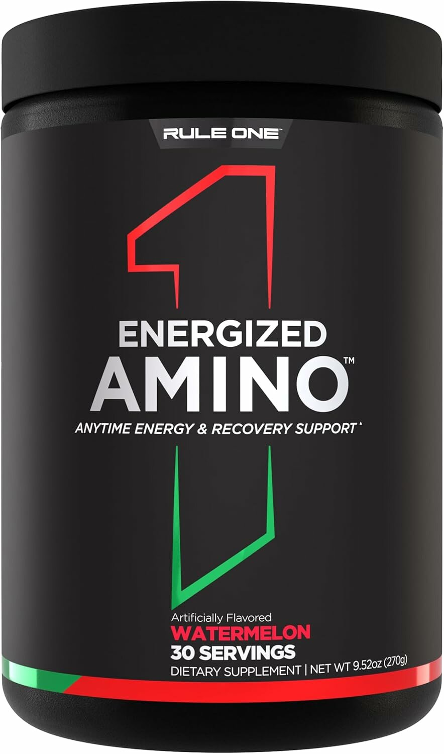 Аминокислоты Rule 1 Proteins с добавлением кофеина, Energized Amino 9, арбуз, 30 порций, 270 г