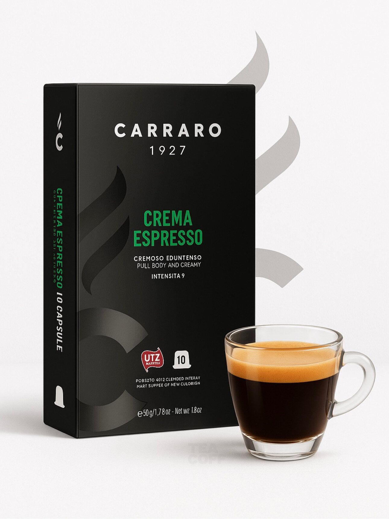 Кофе в капсулах Carraro "Crema Espresso", для Nespresso, средняя обжарка