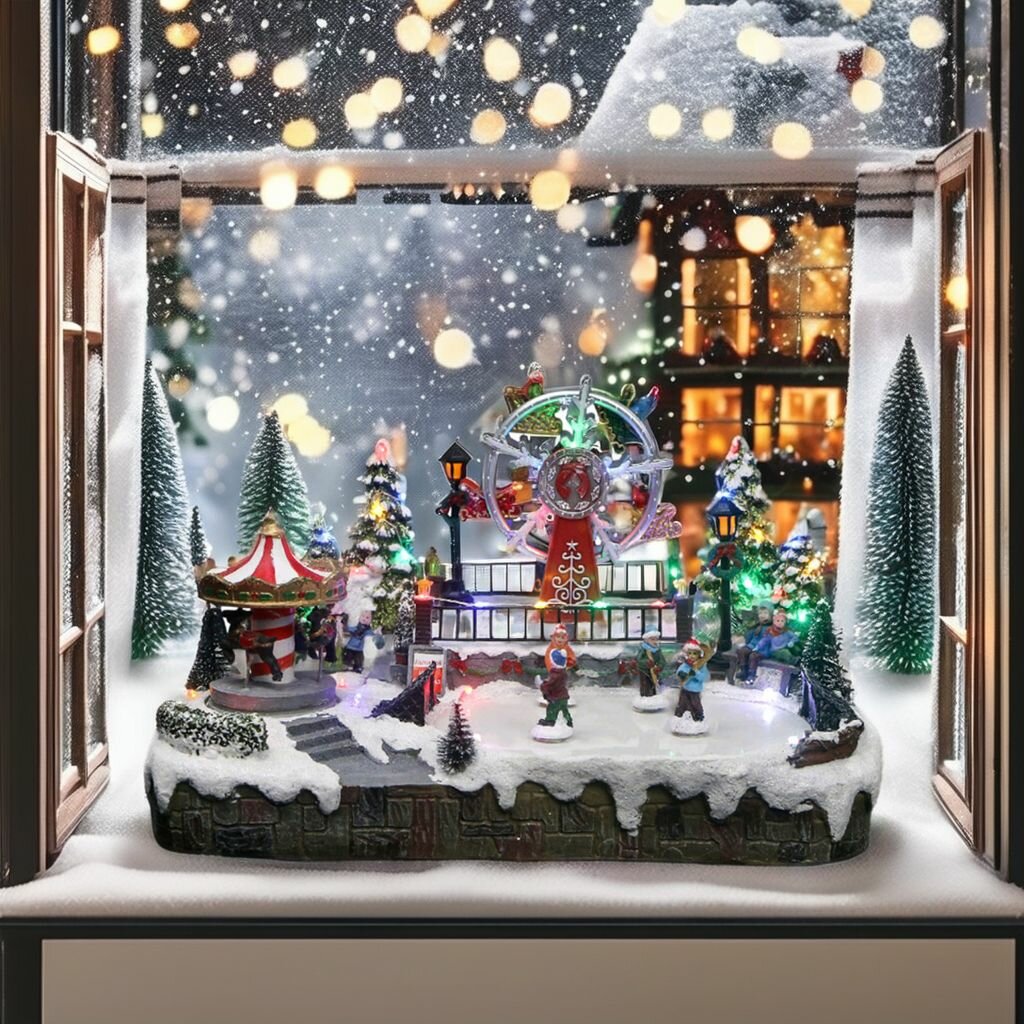 Композиция новогодняя светодиодная Luville  Рождественский парк  35x29x22 см