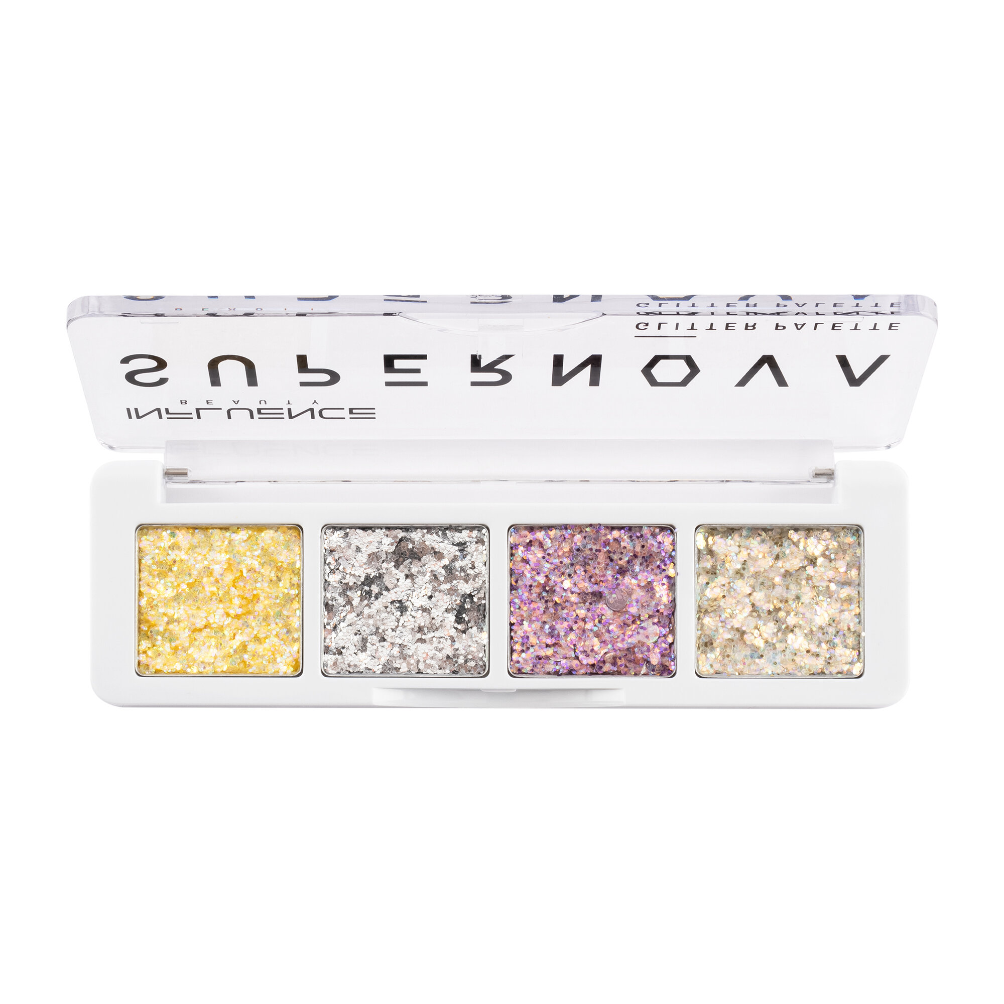 Палетка глиттеров "Supernova" Influence Beauty, 4 оттенка, 2 г — фото 1