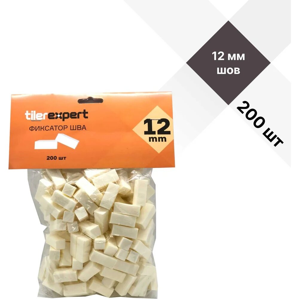 Tilerexpert фиксатор шва 30x12x12 мм (200 шт) для клинкера фш12